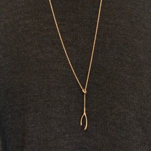 Madewell - Gold Wishbone Necklace
